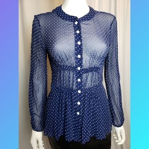 Vintage ICE Sheer Silk Blouse
